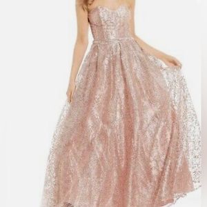 GB GLITTER BALLGOWN GIANNI BINI SIZE 1 PROM/FORMAL EVENT DRESS